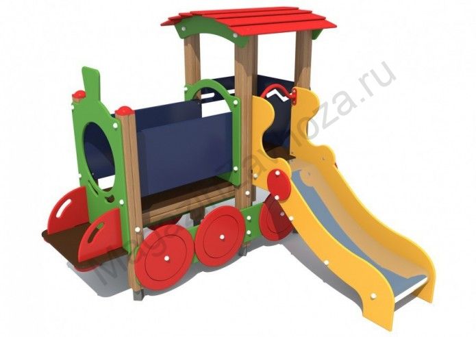 Паровоз с горкой сбоку