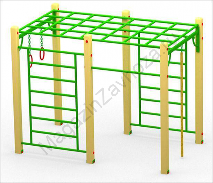 Спортивный комплекс с сеткой сверху