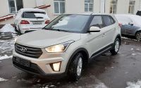 Hyundai Сreta 2019г. бежевого цвета вид спереди слева