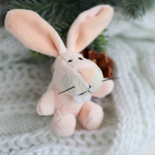 Зайка NICI персиковый, 7 см