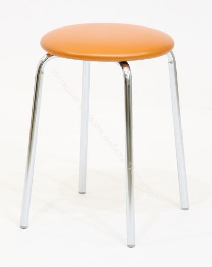 Табурет «Новинка» (Эмаль)/Ткань Искусственная замша, Микровелюр (Полинейлон)