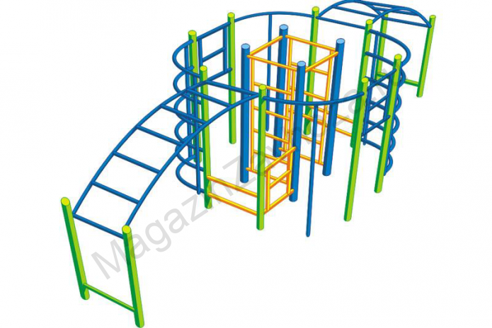 Спортивный комплекс с рукоходом и лестницой