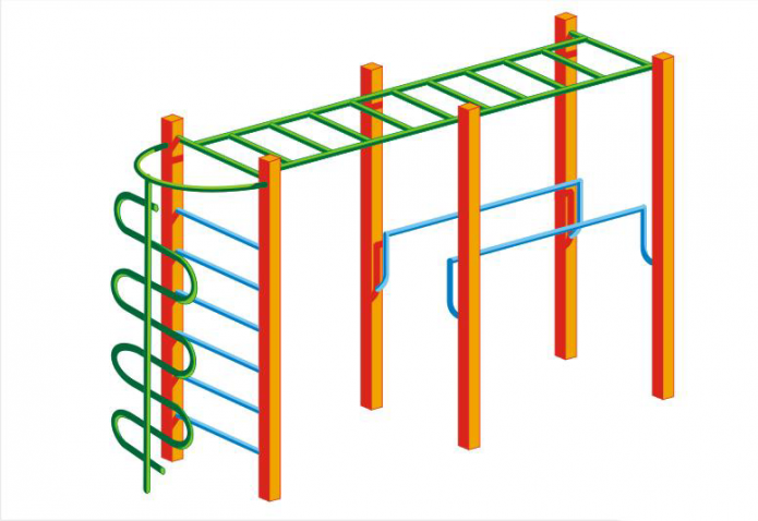 Спортивный комплекс с брусьями