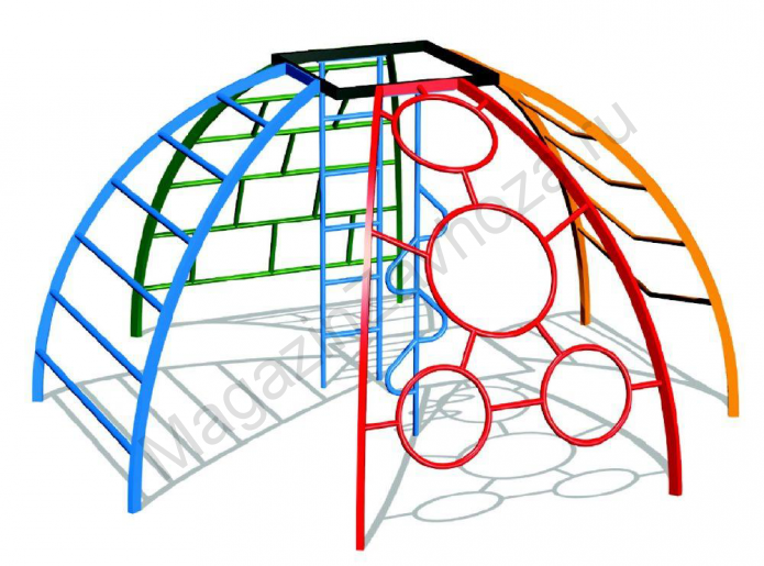 Спортивный комплекс с сеткой и лазалкой