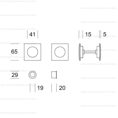 Salice Paolo Patch 5301-s ручка для раздвижных дверей