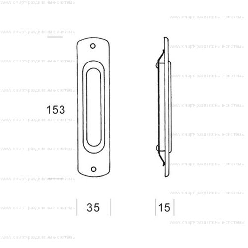 Salice Paolo Viola 4488 ручка для раздвижных дверей