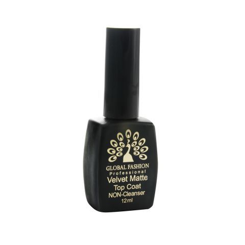 Верхнее покрытие с бархатным эффектом без липкого слоя (топ/финиш), Velvet Matte Top Coat, 12 мл., Global Fashion