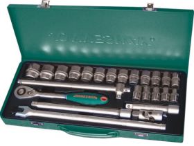 S04H4524S Набор головок торцевых 1/2"DR, 10-32 мм, 24 предмета