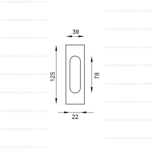 DND by Martinelli 2187 ручка для раздвижных дверей