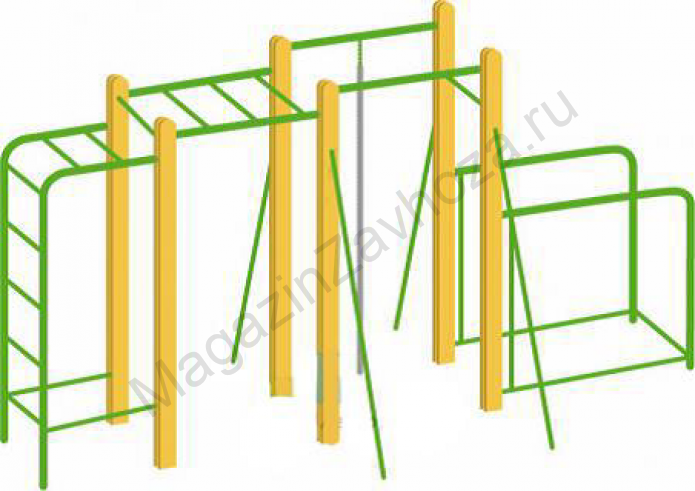 Рукоход с канатом