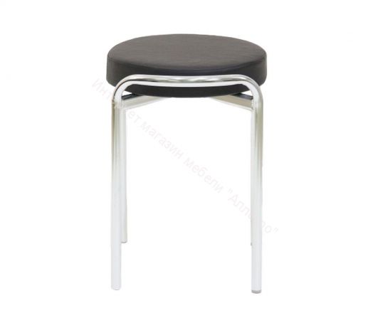Табурет «Пуфик» (Хром)/Кожзам Крокодил, Punto, Matrix