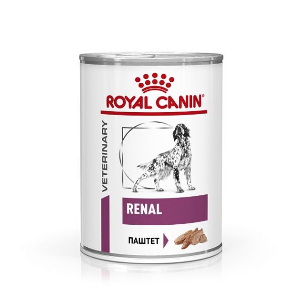 Консервы ROYAL CANIN RENAL диета для собак при почечной недостаточности 410гр