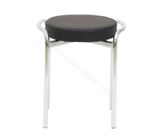 Табурет «Пуфик» (Эмаль)/Ткань Искусственная замша, Микровелюр (Полинейлон)