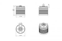 Чертеж емкости пластиковой ЭВЛ 1000 литров