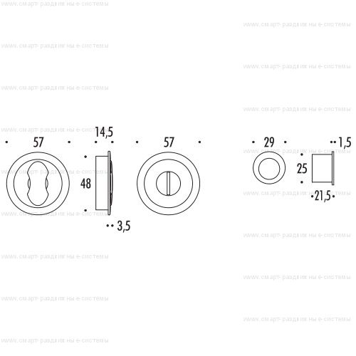 Colombo OPEN ID211 BZG комплект для раздвижных дверей