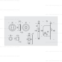 Colombo OPEN ID211 LK комплект для раздвижных дверей с замком. схема