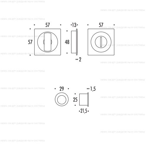 Colombo OPEN ID311 BZG комплект для раздвижных дверей