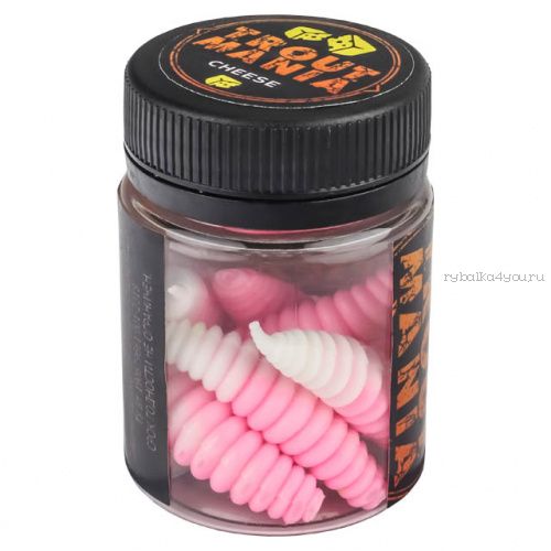 Мягкие приманки Trixbait Trout Mania Fifa 1,7" 42,5 мм / упаковка 8 шт / цвет: 205 Pink&White (Cheese)