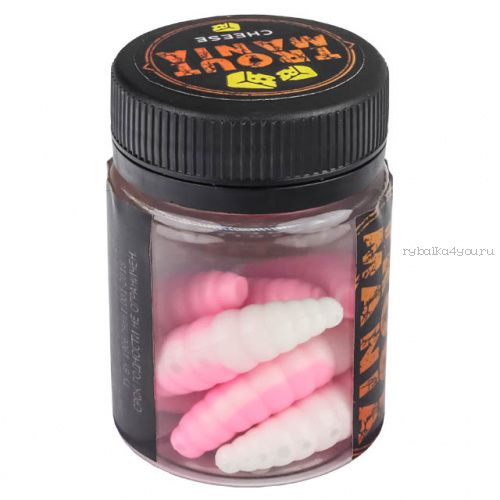 Мягкие приманки Trixbait Trout Mania Lichi 1,6" 40 мм / упаковка 8 шт / цвет: 205 Pink&White (Cheese)