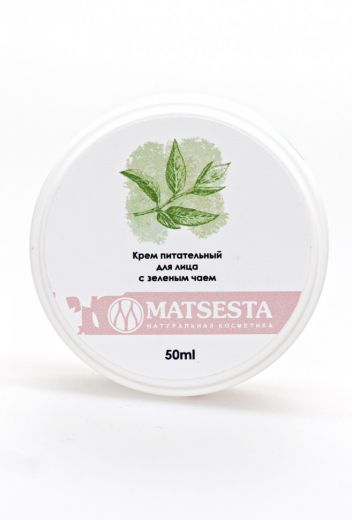 Мацеста - Крем питательный для лица с зеленым чаем, 50мл