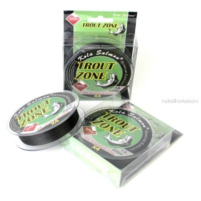 Шнур Trout Zone 4X Teflon PE Line Hybride 200 м / цвет: grey