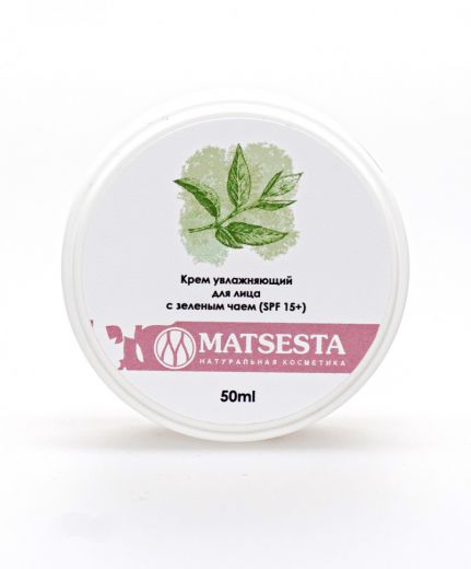 Мацеста - Крем увлажняющий для лица с зелёным чаем (SPF 15+), 50мл