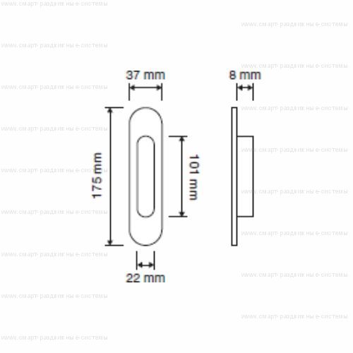 Linea Cali Saba 629 ручка для раздвижных дверей