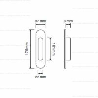 Linea Cali Saba 629 ручка для раздвижных дверей. схема