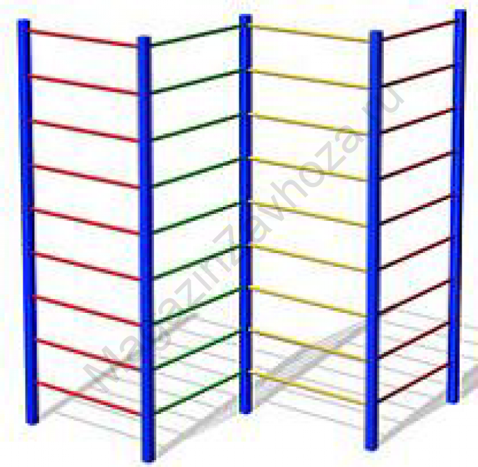 Шведская стенка 4 секции цветная