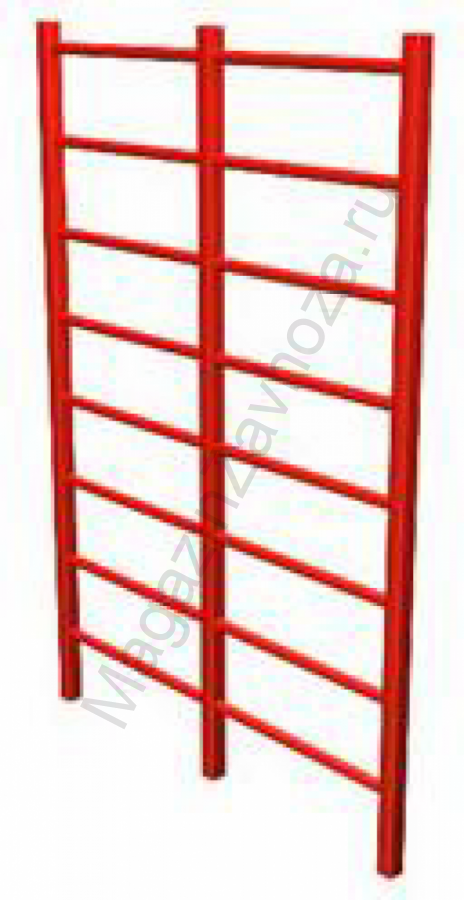 Шведская стенка красная 2 секции