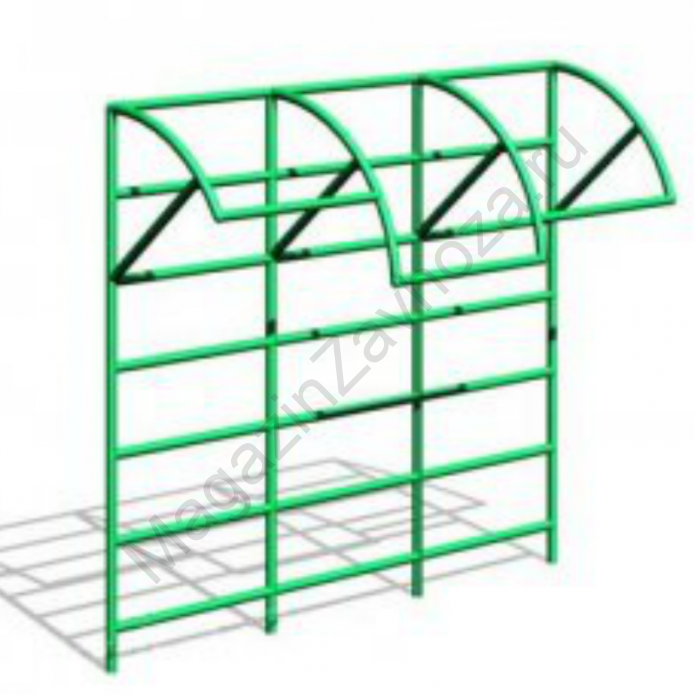 Шведская стенка 3 секции зеленая