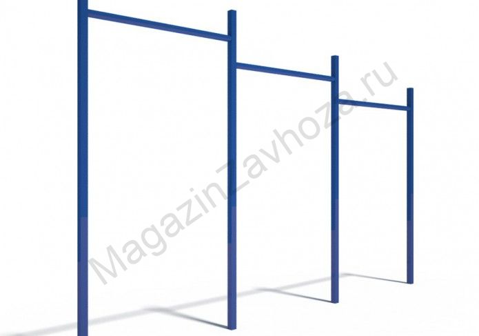 Турник 3 секции синий