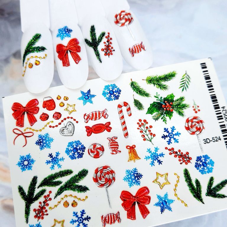 3D ХРУСТАЛЬНЫЙ СЛАЙДЕР-ДИЗАЙН 3D524  СRYSTAL  Зимняя сказка!!  Супер эффект!!!