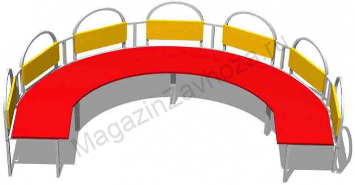 Скамья на 7 мест(полукруг)