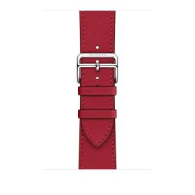 Ремешок Apple Watch Hermès Rouge Piment Swift Leather Single Tour из кожи (для корпуса 44/45 мм)
