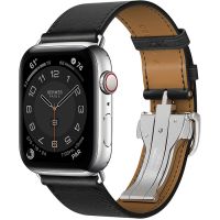 Ремешок Apple Watch Hermès Noir Swift Leather Single Tour