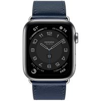Ремешок Apple Watch Hermès Bleu Navy Swift Leather Single Tour