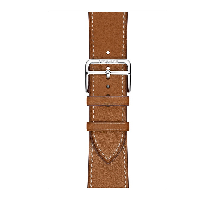 Ремешок Apple Watch Hermès Fauve Barénia Leather Attelage Single Tour из кожи (для корпуса 44/45 мм)