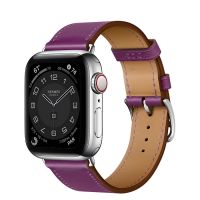 Ремешок Apple Watch Hermès Anémone Swift Leather Single Tour