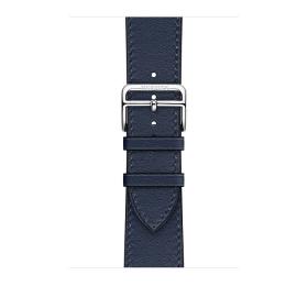 Ремешок Apple Watch Hermès Bleu Navy Swift Leather Single Tour из кожи (для корпуса 40/41 мм)
