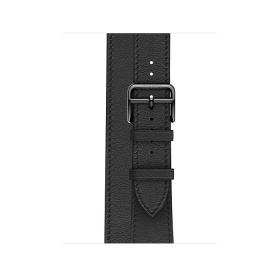 Ремешок Apple Watch Hermès Noir Swift Leather Double Tour из кожи (для корпуса 40/41 мм)