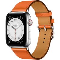 Ремешок Apple Watch Hermès Orange Swift Leather Single Tour
