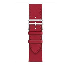 Ремешок Apple Watch Hermès Rouge Piment Swift Leather Single Tour из кожи (для корпуса 40/41/42 мм)