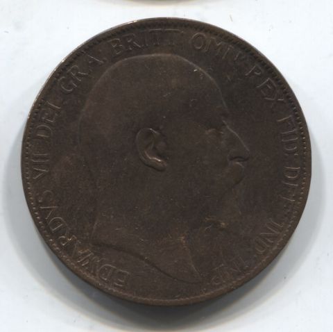 1 пенни 1907 Великобритания