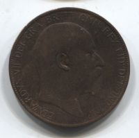 1 пенни 1907 Великобритания
