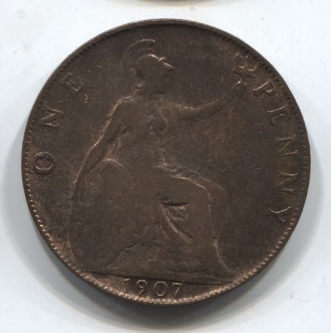 1 пенни 1907 Великобритания