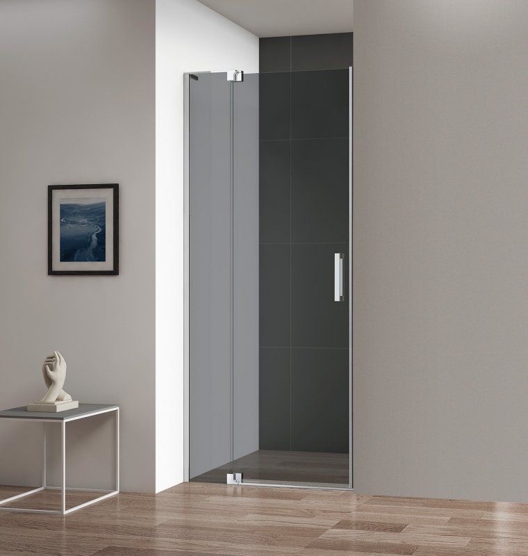 Душевая дверь в нишу Cezares SLIDER-B-1-90/100-GRIGIO-Cr
