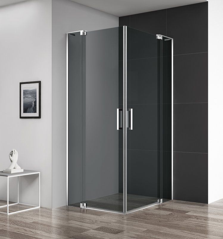 Душевой уголок Cezares SLIDER-AH-2-90/100-100/110-GRIGIO-Cr