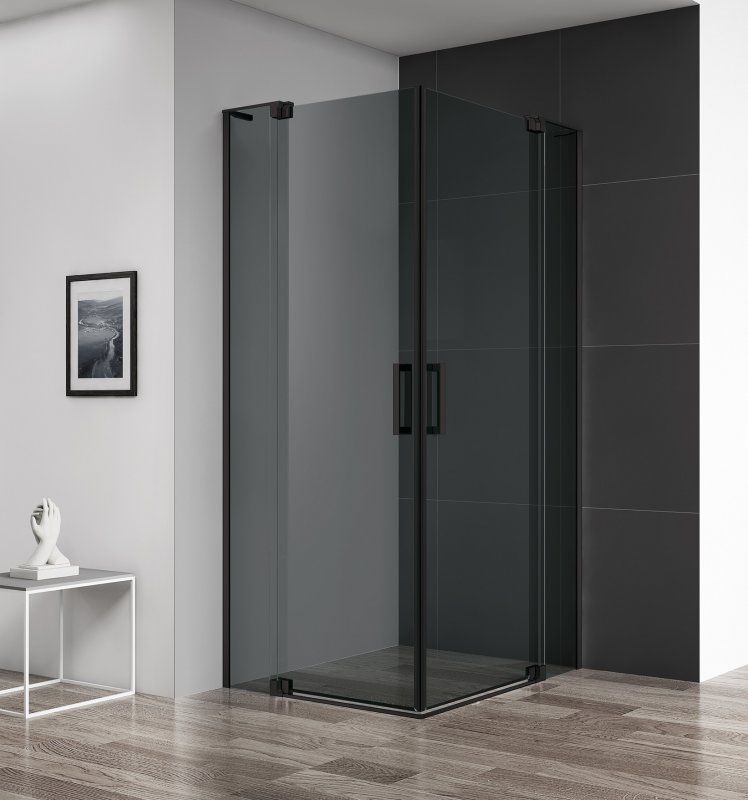 Душевой уголок Cezares SLIDER-AH-2-90/100-100/110-GRIGIO-NERO