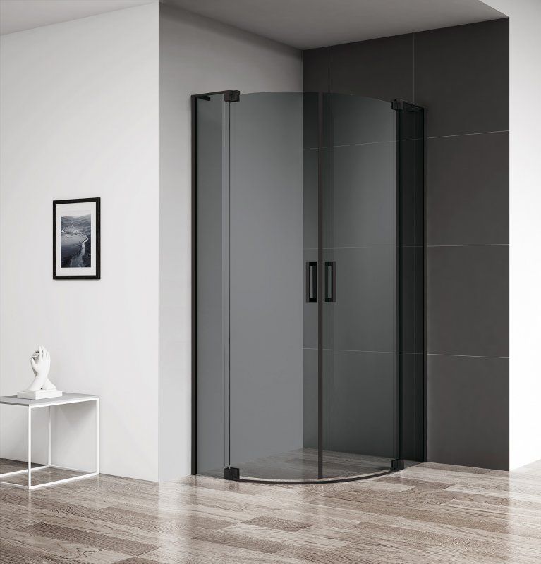 Душевой уголок Cezares SLIDER-R-2-80/90-GRIGIO-NERO